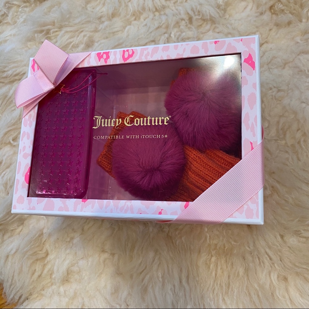 NWT juicy couture glove & phone case set